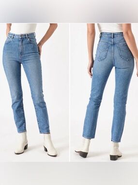 Rollas Dusters High Rise Slim Jean Medium Wash Size 26